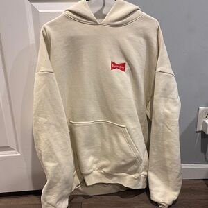 Budweiser Cream Hoodie for Men